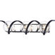 Curlicue 3 Light 30 inch Black and Polished Nickel Bath Vanity Wall Light