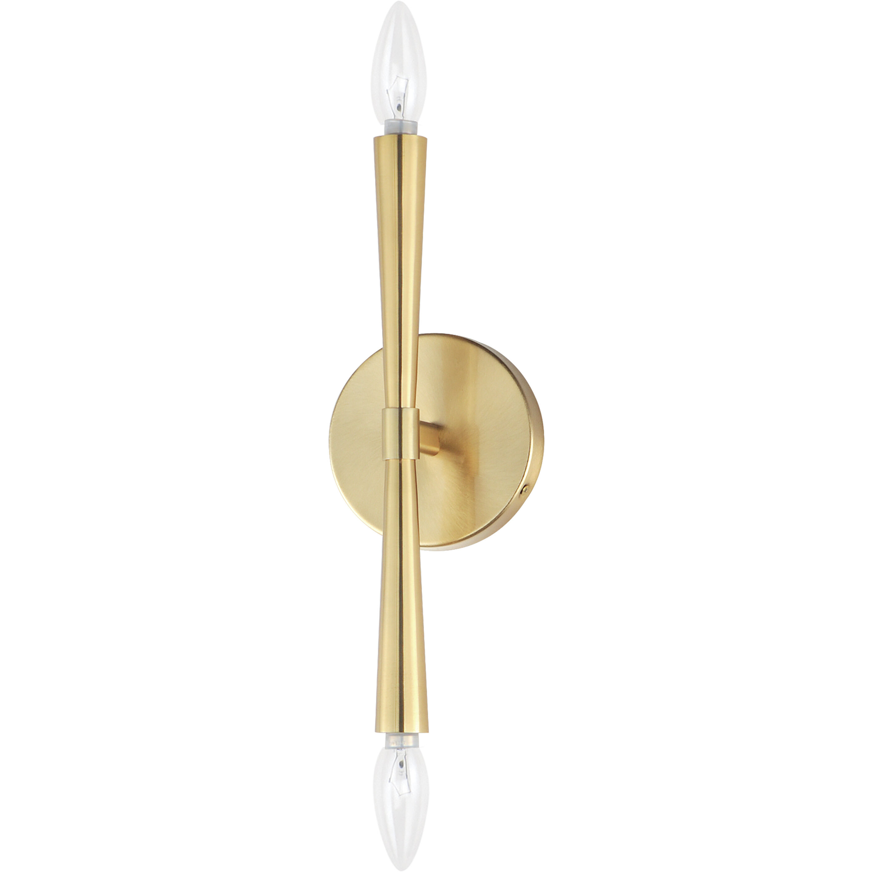 Rome 2 Light 5 inch Satin Brass ADA Wall Sconce Wall Light