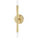 Rome 2 Light 5 inch Satin Brass ADA Wall Sconce Wall Light