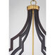 Crest 6 Light 26 inch Oil Rubbed Bronze and Antique Brass Chandelier Ceiling Light