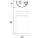 Arc 2 Light 12 inch Stainless Steel Outdoor Wall Mount