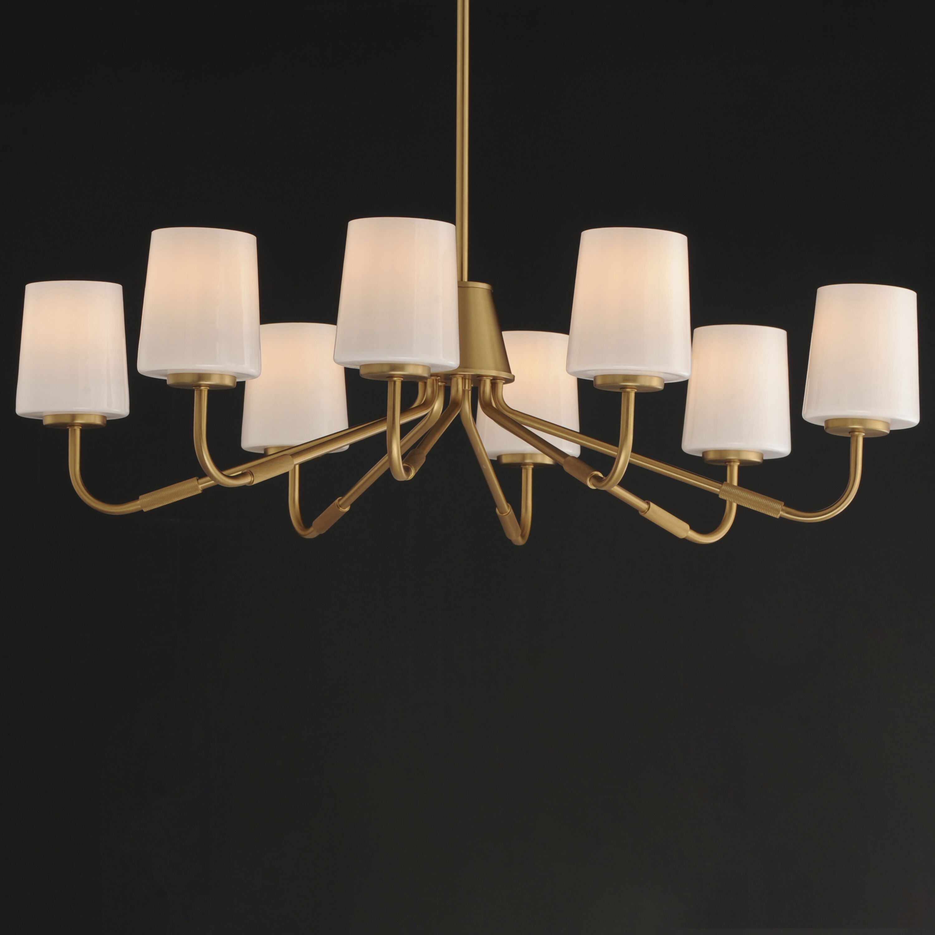 Durham 8 Light 34.25 inch Natural Aged Brass Chandelier Ceiling Light