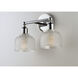Hollow 2 Light 14 inch Polished Chrome Bath Vanity Wall Light