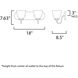 Axis 2 Light 18 inch Satin Nickel Bath Vanity Wall Light