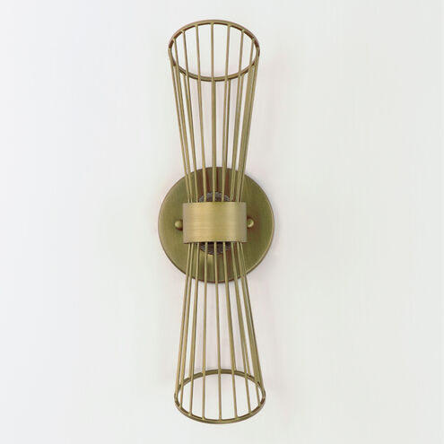 Zeta LED 5 inch Natural Aged Brass Wall Sconce Wall Light