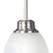 Malaga 1 Light 6 inch Satin Nickel Mini Pendant Ceiling Light in Marble