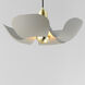 Poppy LED 17.75 inch Silver Gold with Satin Brass Single Pendant Ceiling Light in Silver Gold and Satin Brass