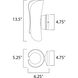 Scroll LED 13.5 inch Architectural Bronze Outdoor Wall Mount