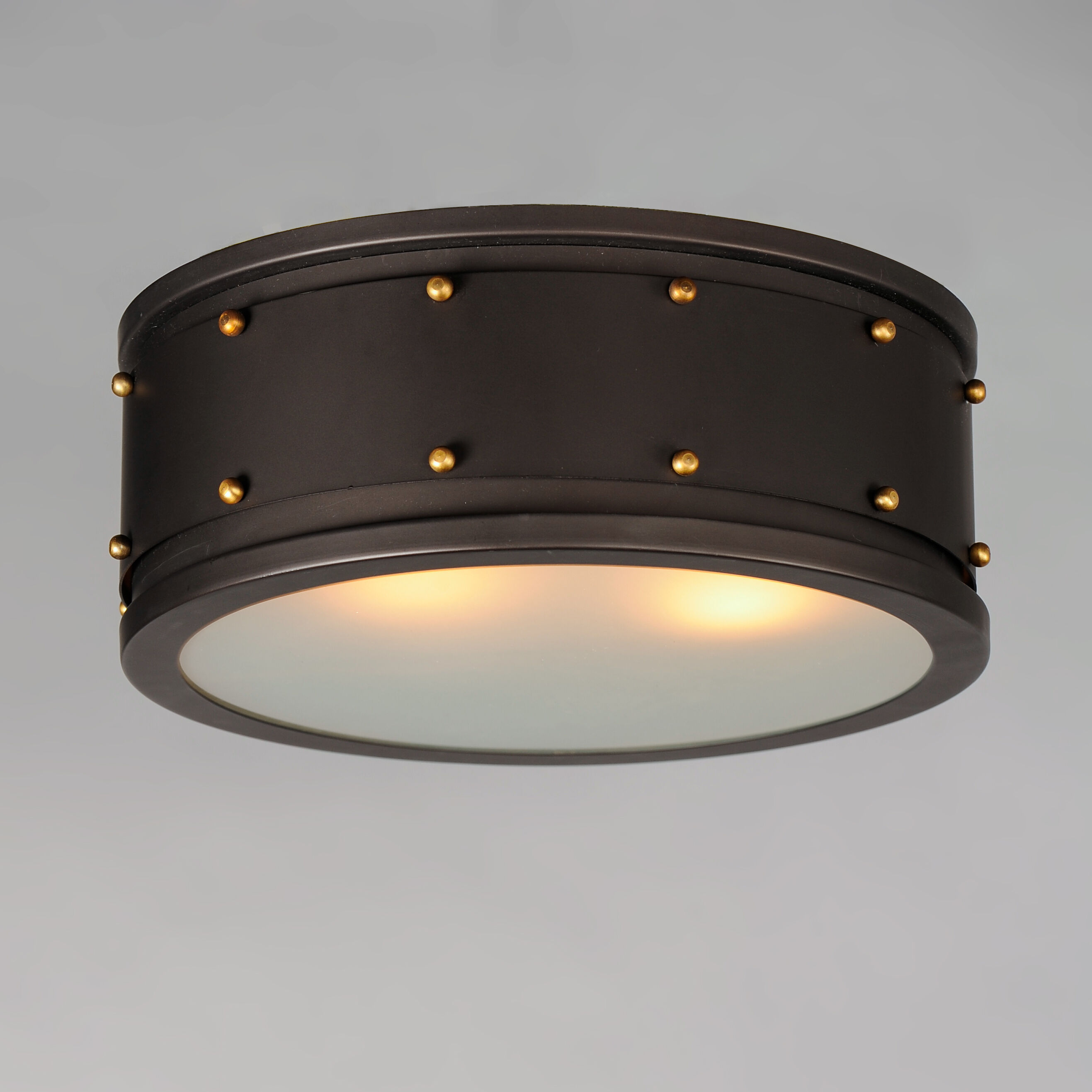 Antique bronze flush store mount ceiling light