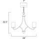 Mod LED 26 inch Satin Nickel Chandelier Ceiling Light