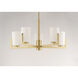 Dart 5 Light 26 inch Satin Brass Single-Tier Chandelier Ceiling Light