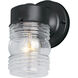 Side Door 1 Light 8 inch Black Outdoor Wall Mount