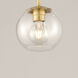 Branch 1 Light 7 inch Natural Aged Brass Single Pendant Ceiling Light