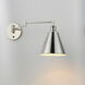 Library 1 Light 8 inch Polished Nickel Wall Sconce Wall Light