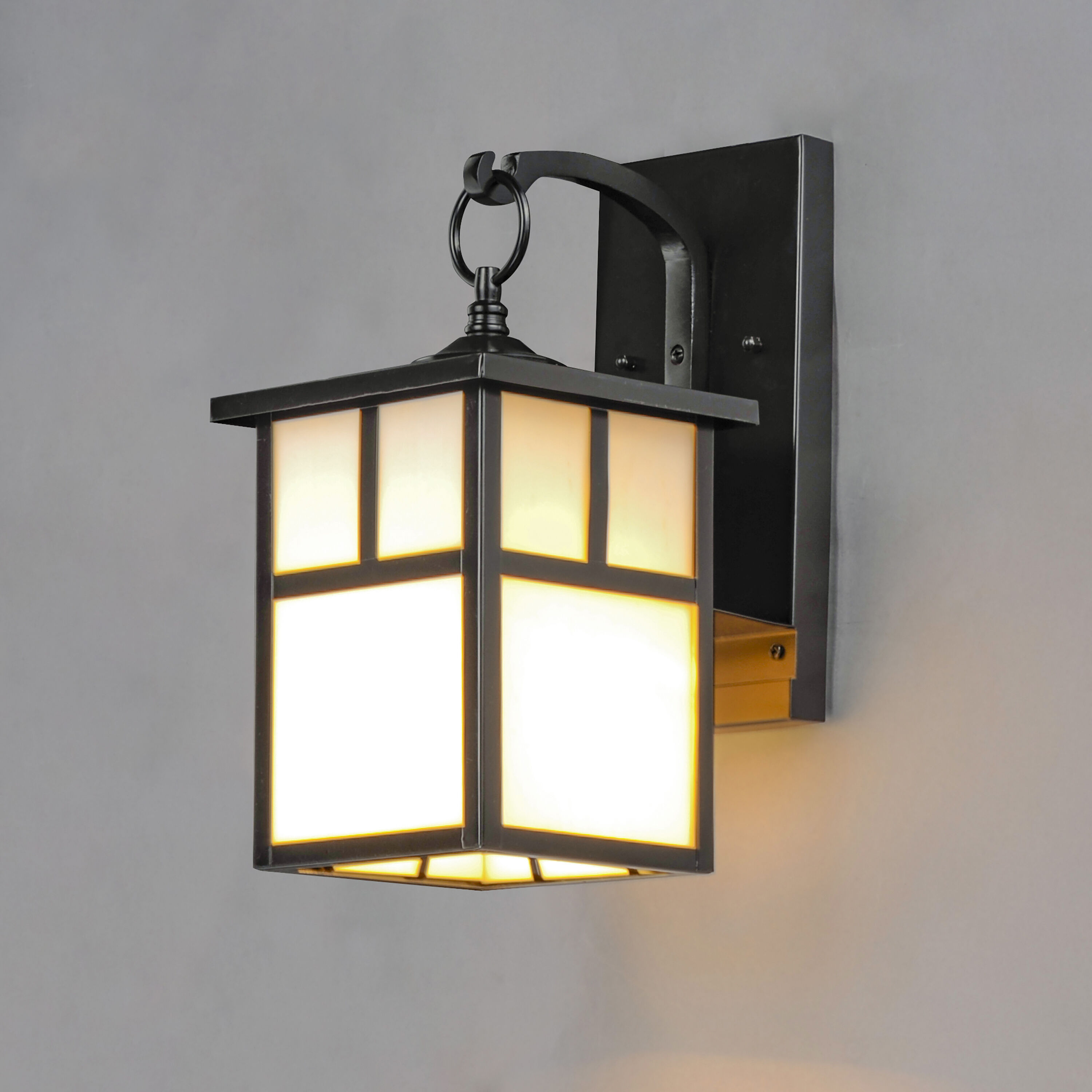 Coldwater 1 Light 12 inch Black Outdoor Wall Mount in White