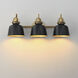Hollis 3 Light 24 inch Natural Aged Brass Wall Sconce Wall Light