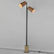 Scout 70.75 inch 8 watt Weathered Wood and Tan Leather Floor Lamp Portable Light