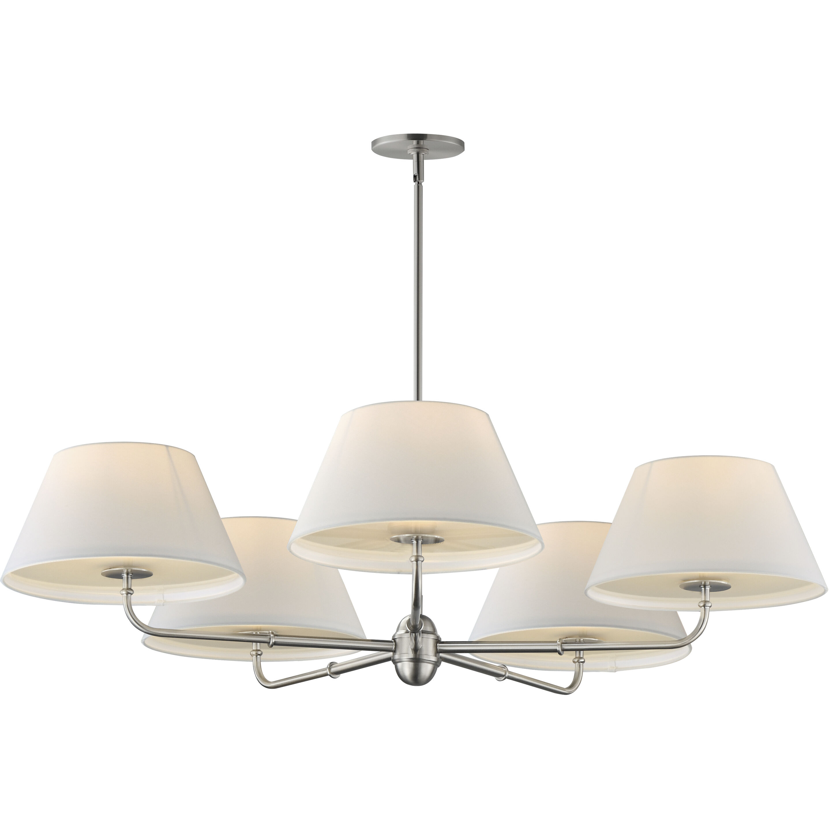 Dunbridge 5 Light 42 inch Polished Nickel Chandelier Ceiling Light
