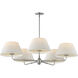 Dunbridge 5 Light 42 inch Polished Nickel Chandelier Ceiling Light
