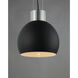 Storehouse LED 15 inch Satin Aluminum and Black Single Pendant Ceiling Light