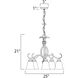 Basix 5 Light 25 inch Oil Rubbed Bronze Down Light Chandelier Ceiling Light