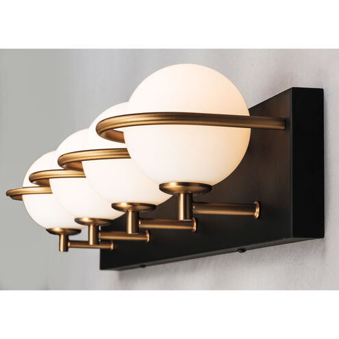 Revolve LED 27 inch Black/Gold Bath Vanity Wall Light