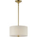 Bongo 2 Light 13 inch Natural Aged Brass Semi-Flush Mount Ceiling Light