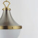 Conrad 1 Light 12 inch Satin Nickel and Satin Brass Single Pendant Ceiling Light