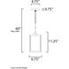 Sentinel 1 Light 6.75 inch Satin Nickel Single Pendant Ceiling Light