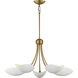 Maris 5 Light 26.5 inch White and Natural Aged Brass Single-Tier Chandelier Ceiling Light