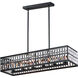 Madeline 6 Light 38.25 inch Black Linear Pendant Ceiling Light