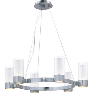 Silo 6 Light 27 inch Polished Chrome Single Tier Chandelier Ceiling Light in Xenon