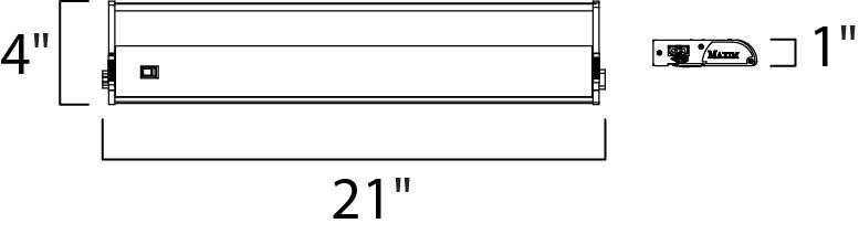 CounterMax MX-L120DC 120 LED 21 inch Metallic Bronze Under Cabinet