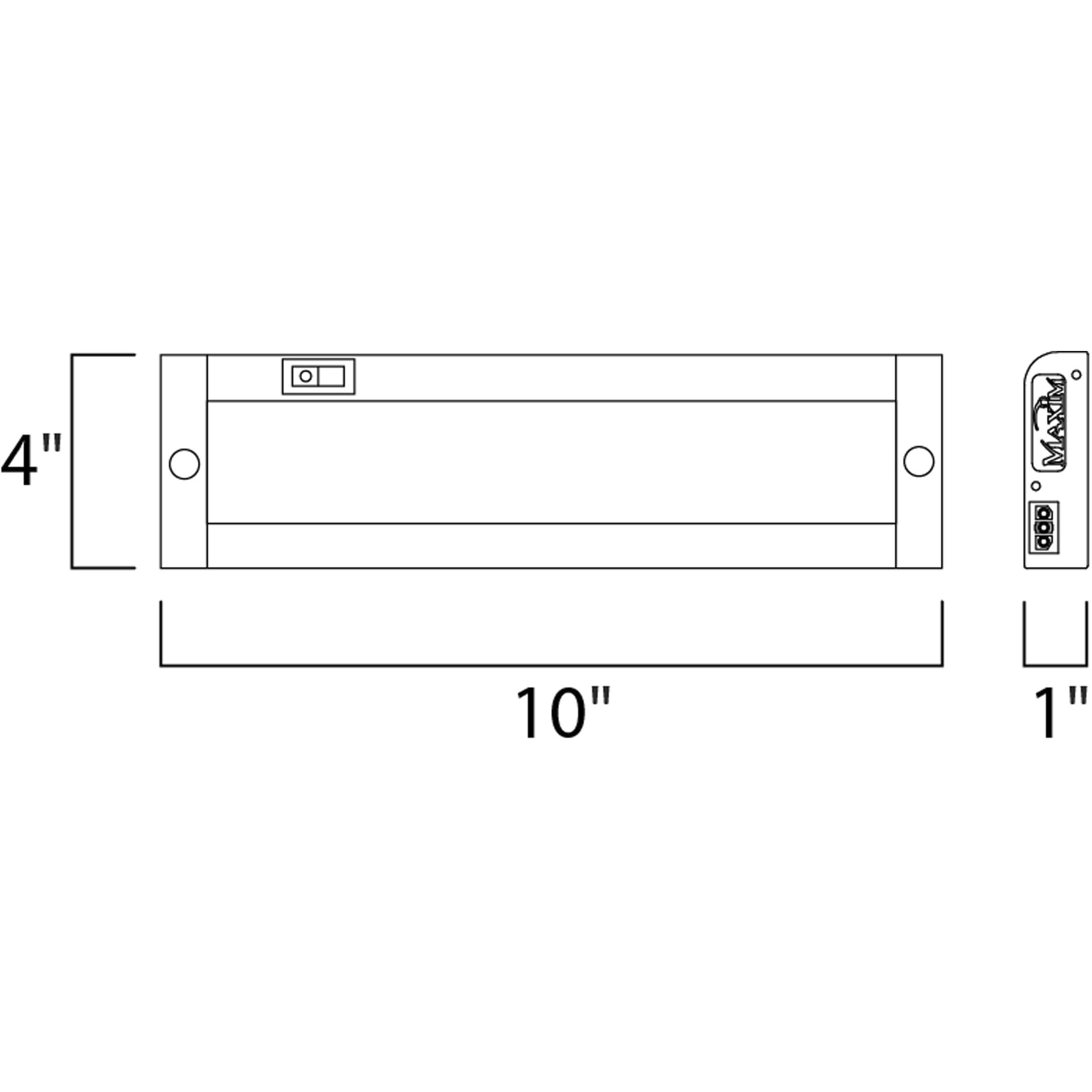 CounterMax MX-L120-EL 120 LED 10 inch Brushed Aluminum Under Cabinet