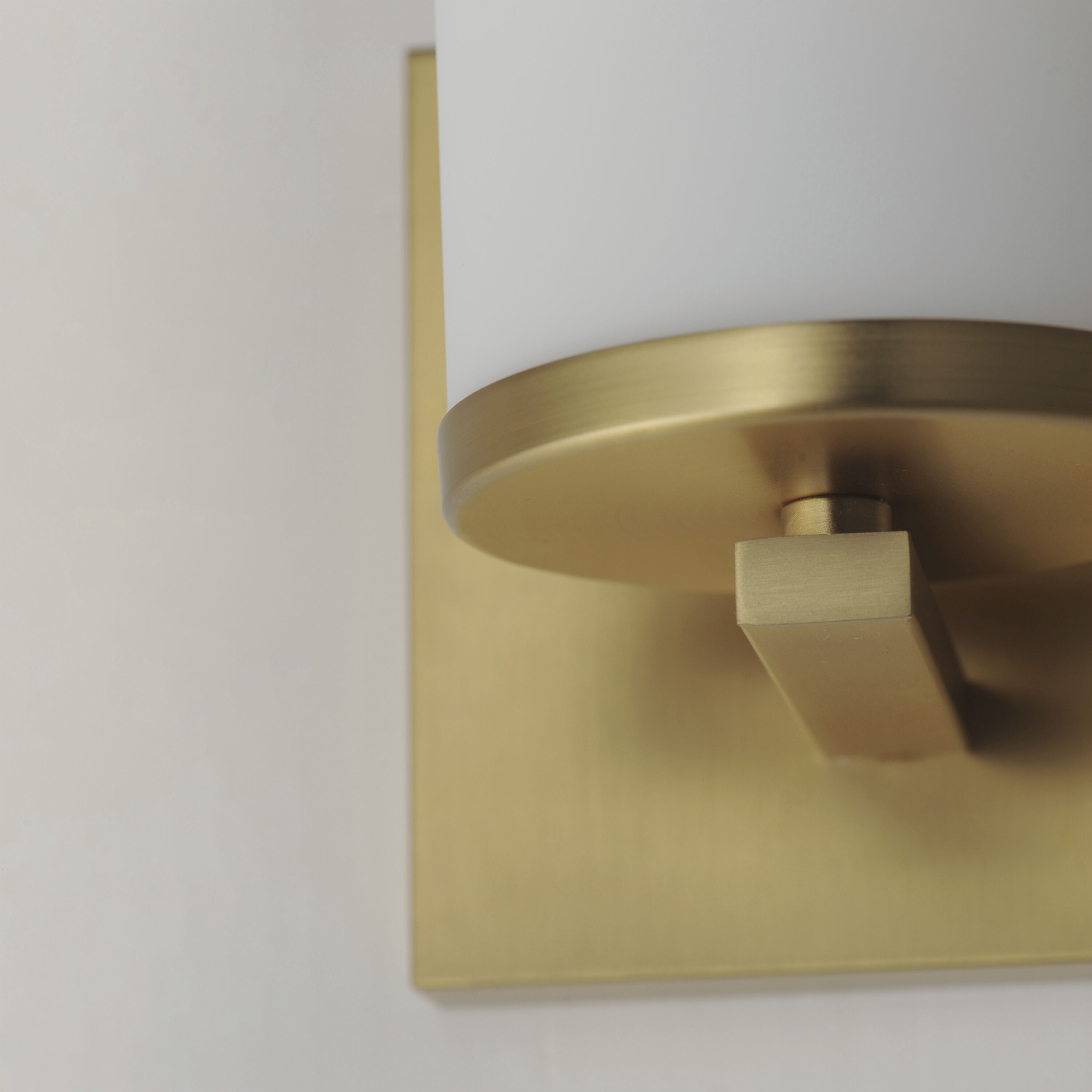 Lateral 1 Light 5 inch Satin Brass Wall Sconce Wall Light in Satin White