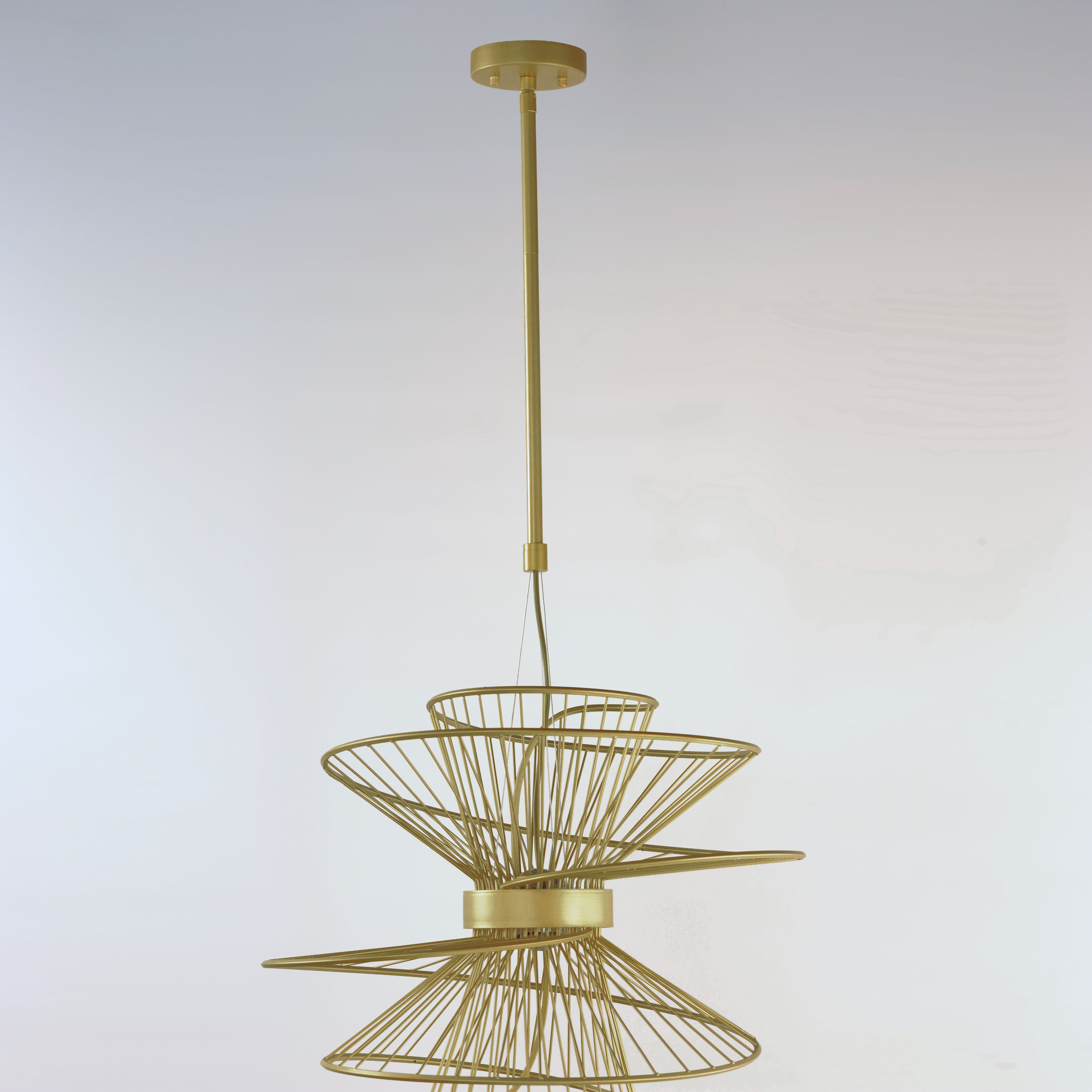 Zeta LED 20 inch Natural Aged Brass Suspension Pendant Ceiling Light