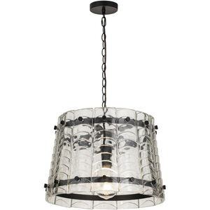 Ruche 1 Light 16 inch Bronze Single Pendant Ceiling Light in Clear