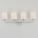 Bristol 4 Light 28.5 inch Satin Nickel Bath Vanity Wall Light