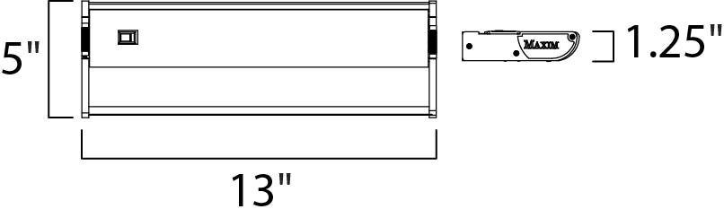 CounterMax MX-X120 120 Xenon 13 inch White Under Cabinet
