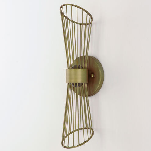 Zeta LED 5 inch Natural Aged Brass Wall Sconce Wall Light