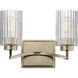 Rigata 2 Light 13.75 inch Satin Champagne Bath Vanity Wall Light