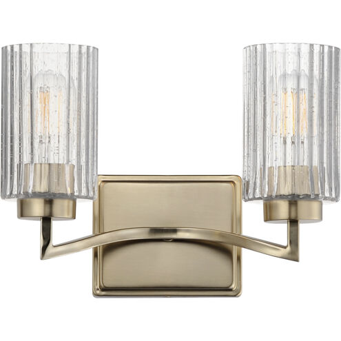 Rigata 2 Light 13.75 inch Satin Champagne Bath Vanity Wall Light