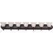 Essentials - 801x 7 Light 48 inch Oil Rubbed Bronze Bath Vanity Wall Light in Frosted