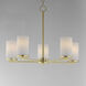 Lateral 5 Light 24 inch Satin Brass Multi-Light Pendant Ceiling Light in Satin White