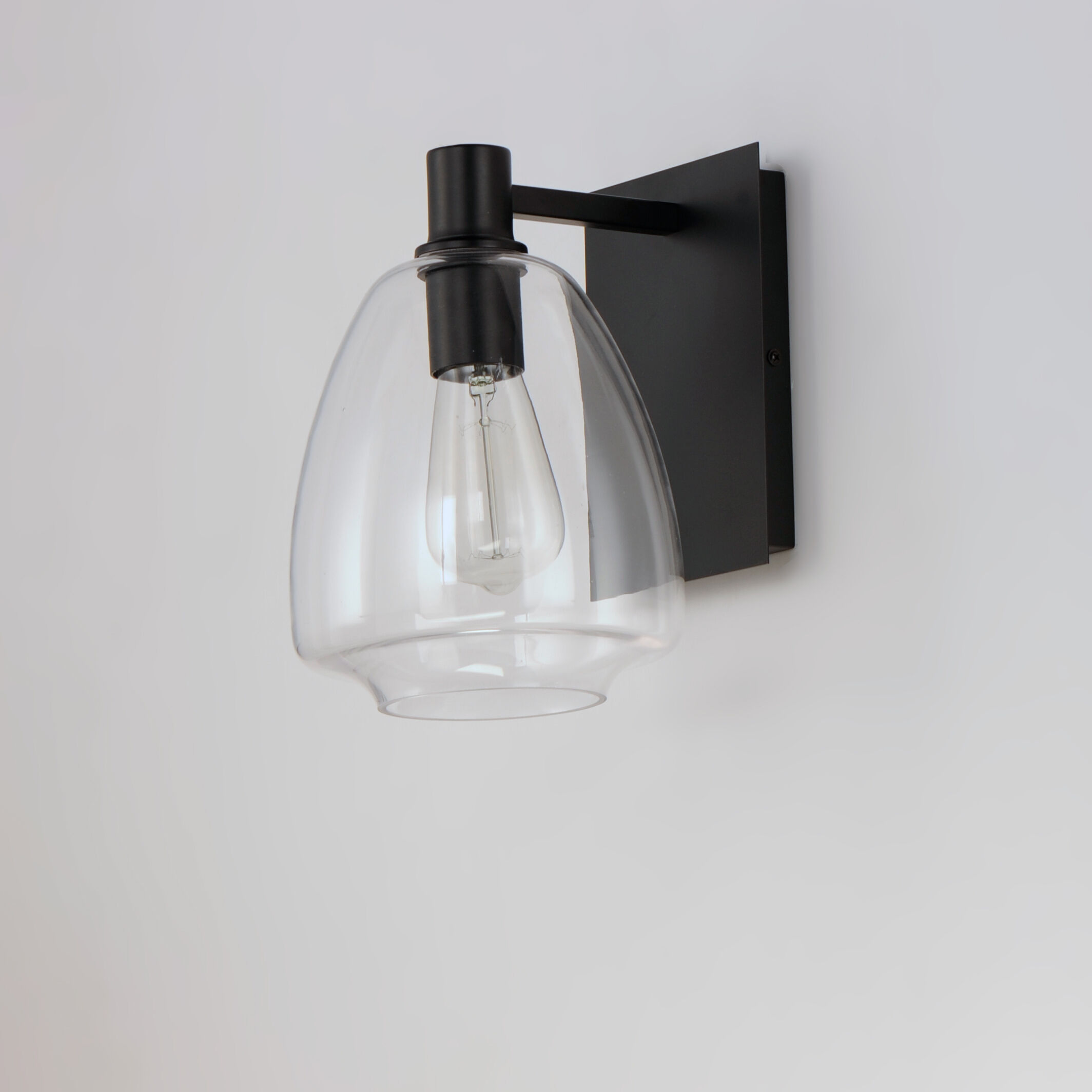 Babylon 1 Light 7 inch Black Wall Sconce Wall Light