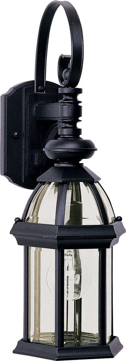 Maxim Lighting Builder Cast 1 Light Outdoor Wall Mount in Black 1021BK