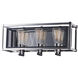 Refine 3 Light 20.5 inch Black and Polished Nickel Bath Vanity Wall Light