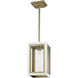 Neoclass 1 Light 7 inch White and Gold Outdoor Pendant