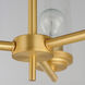 Corona 3 Light 16.5 inch Satin Brass Single-Tier Chandelier Ceiling Light in Clear
