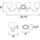 Stefan 4 Light 29.75 inch Black Bath Vanity Wall Light